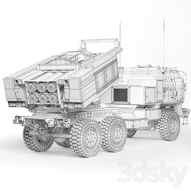 MLRS M142 HIMARS 2006 3DS Max Model - thumbnail 4