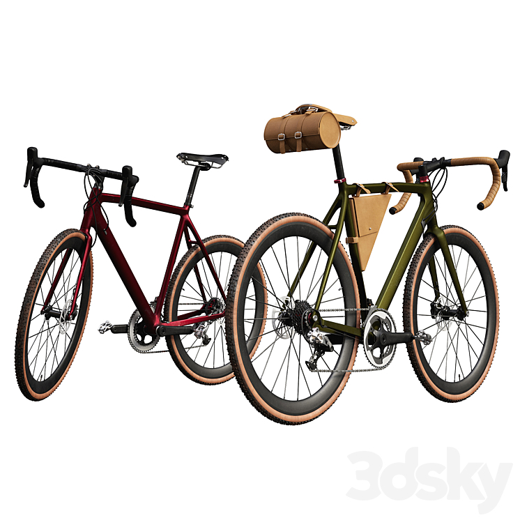 Modern bicycle in two shades 3DS Max - thumbnail 1