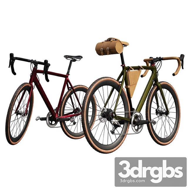 Modern bicycle in two shades - thumbnail 1