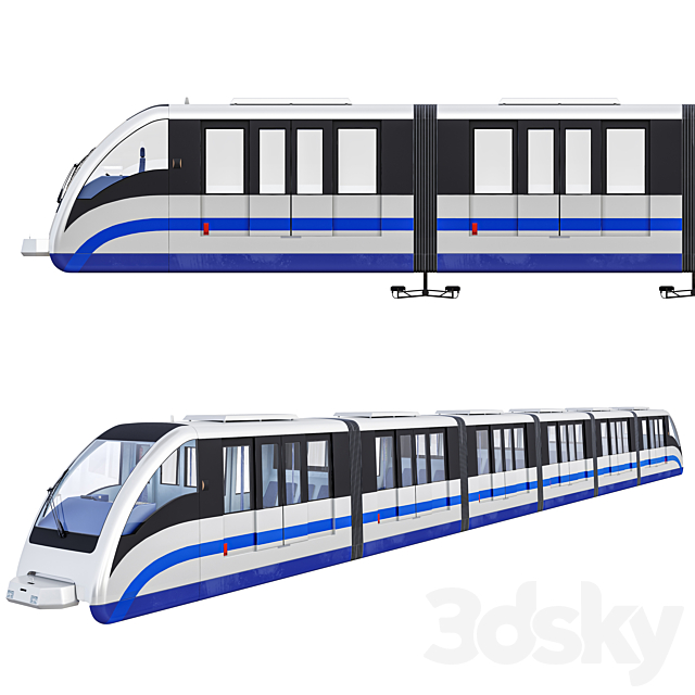 MONORAIL TRAIN 3ds Max - thumbnail 1