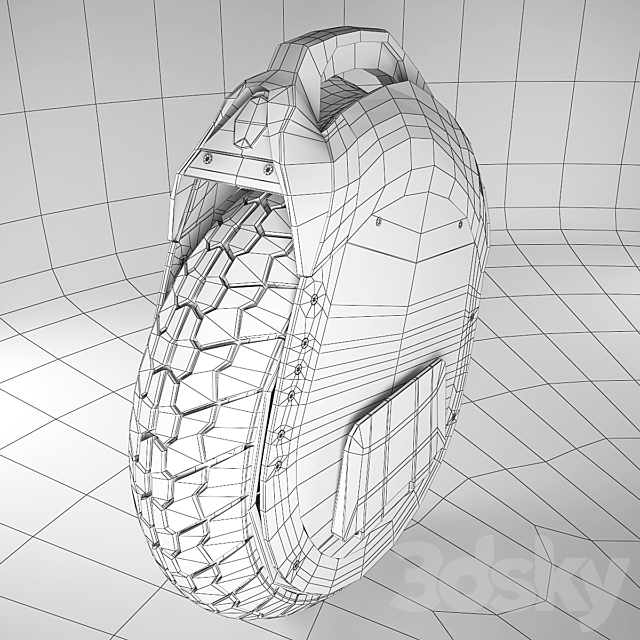 Monowheel Ninebot One Z10 3DS Max Model - thumbnail 3