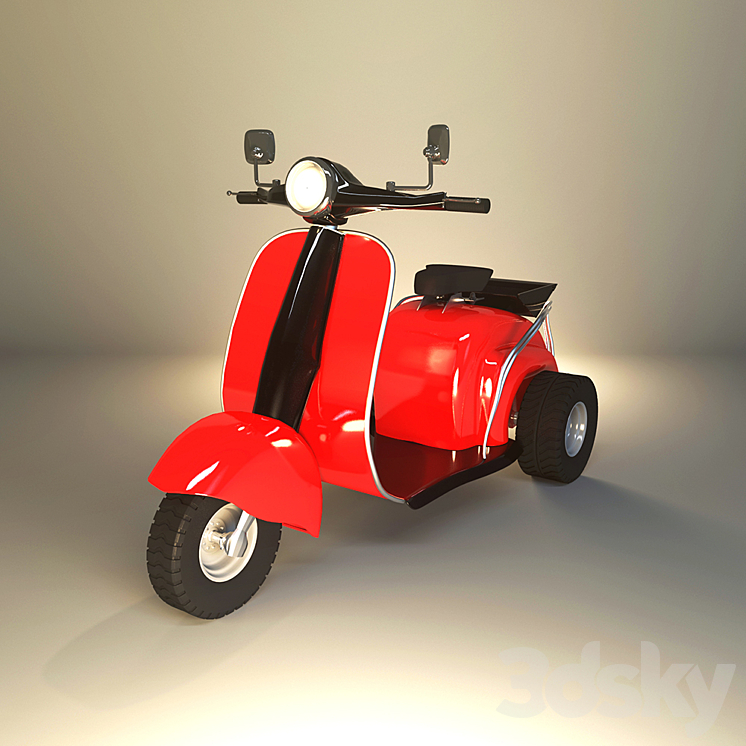 Moped Trёhkolesny 3DS Max - thumbnail 1