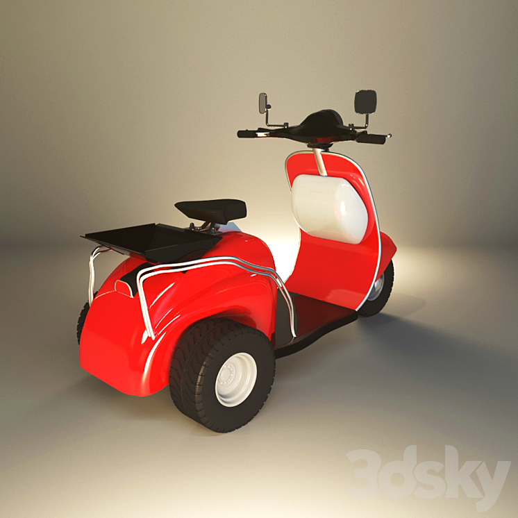 Moped Trёhkolesny 3DS Max - thumbnail 2