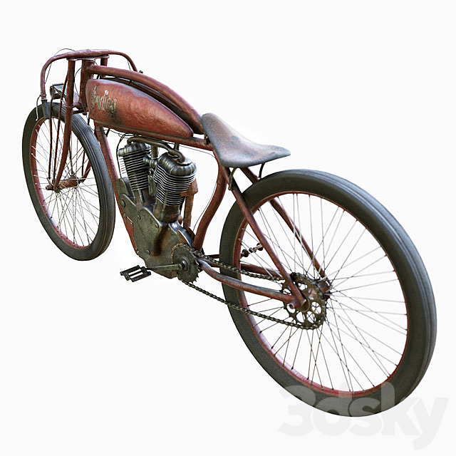 Motorcycle Indian 3ds Max - thumbnail 2