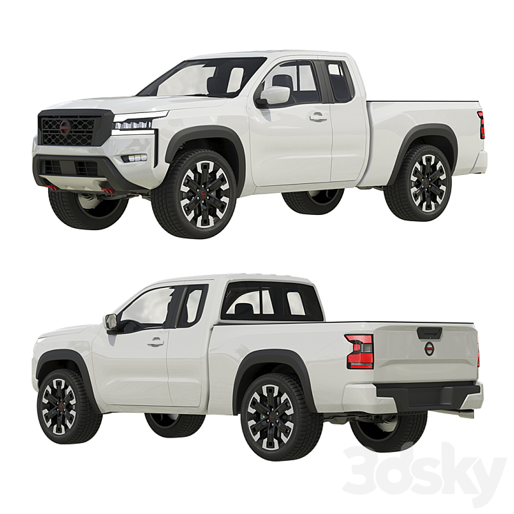 Nissan Frontier King Cab 2022 3DS Max Model - thumbnail 1