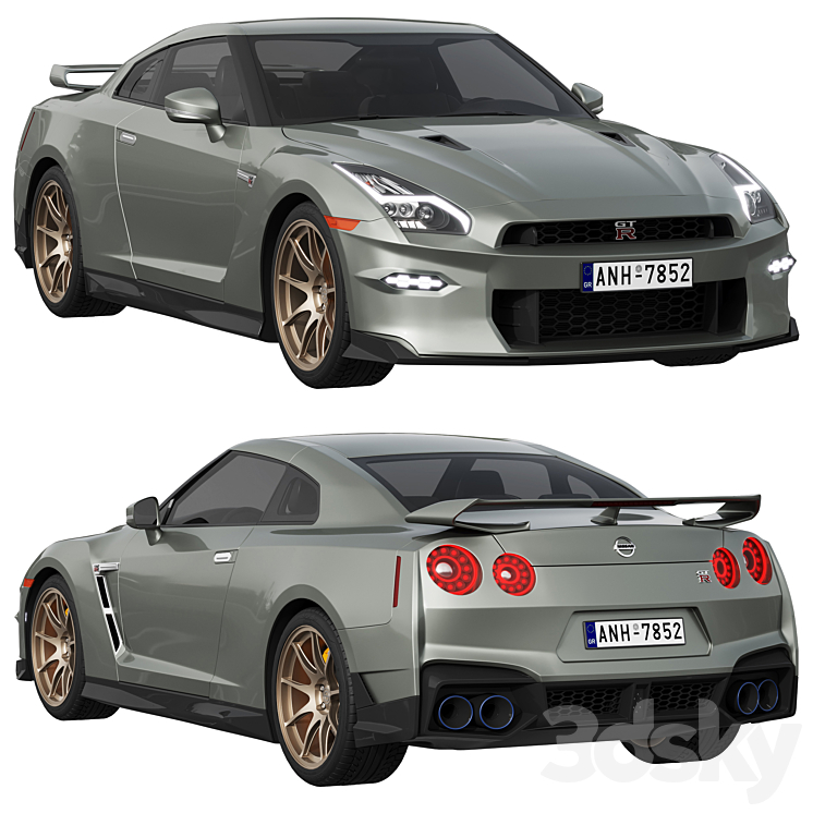 Nissan GT-R 2024 3DS Max Model - thumbnail 1