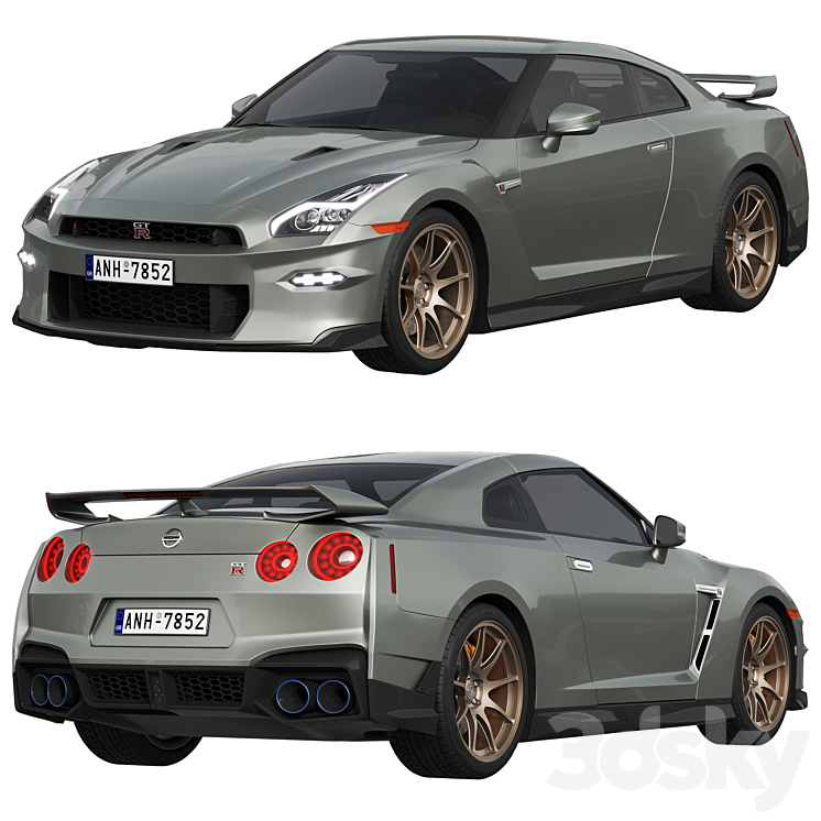 Nissan GT-R 2024 3DS Max Model - thumbnail 2