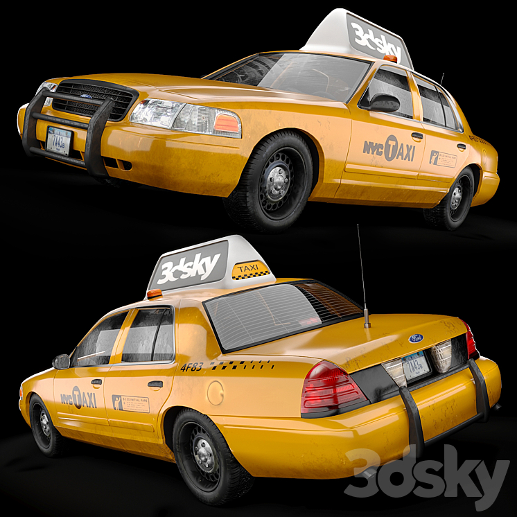 NY Taxi 3DS Max - thumbnail 2