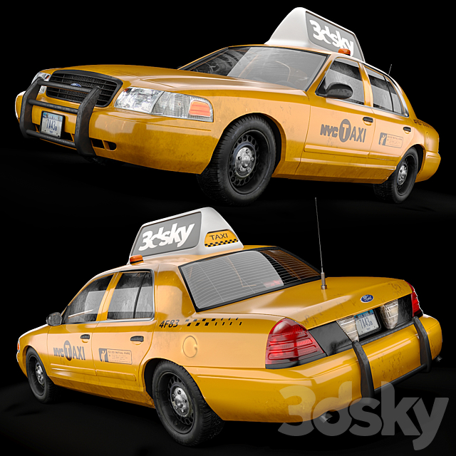 NY Taxi 3DSMax File - thumbnail 2