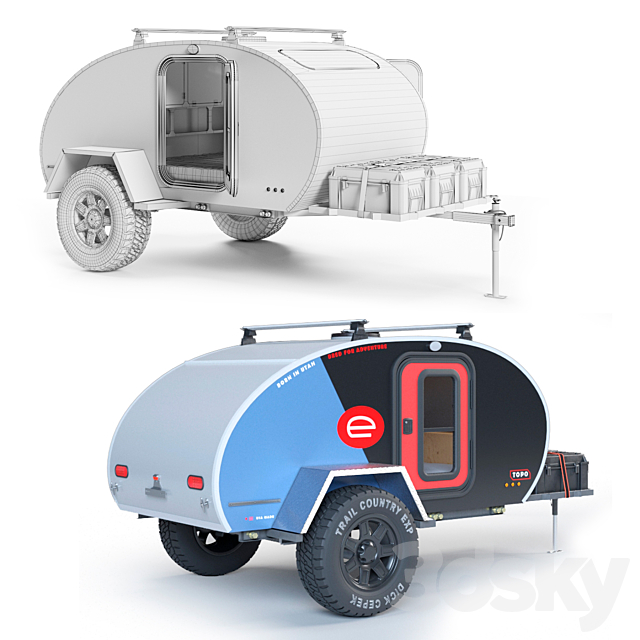 Off Road Teardrop Trailers ESCAPOD 3ds Max - thumbnail 2