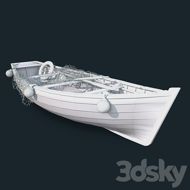 old fishing boat 3DS Max Model - thumbnail 3