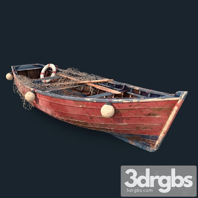 Old fishing boat 3dsmax Download - thumbnail 1