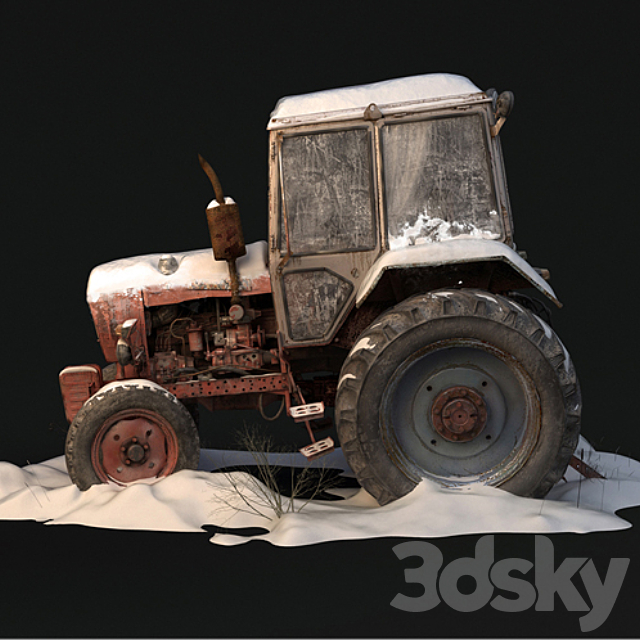 Old tractor 3DSMax File - thumbnail 1
