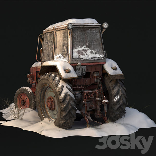 Old tractor 3DSMax File - thumbnail 3
