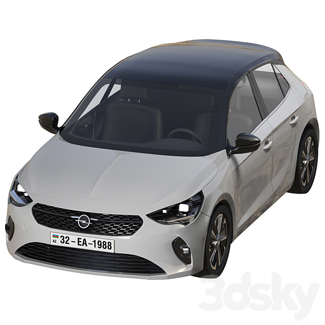 Opel E corsa 2019 3DS Max Model - thumbnail 2