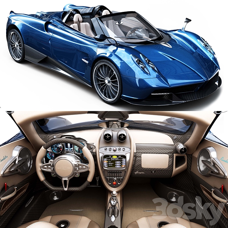 pagani_huayra 3DS Max Model - thumbnail 1