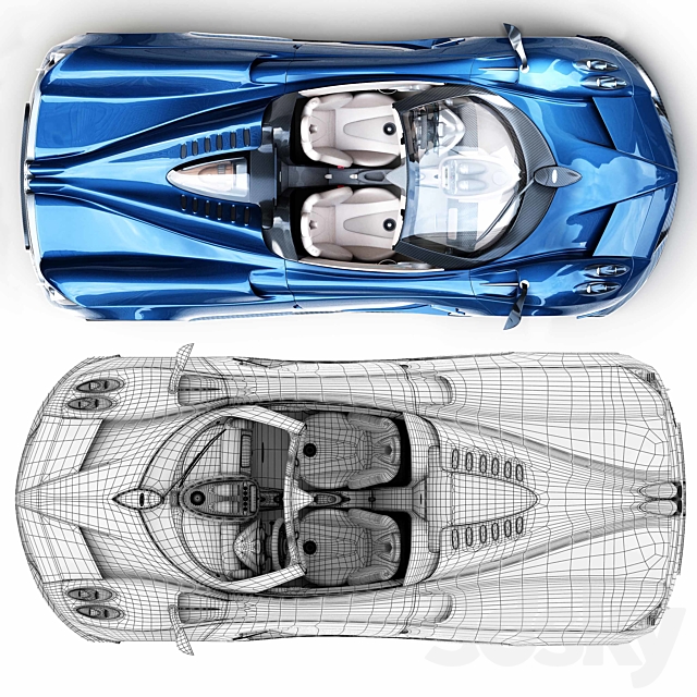 pagani_huayra 3DS Max Model - thumbnail 5