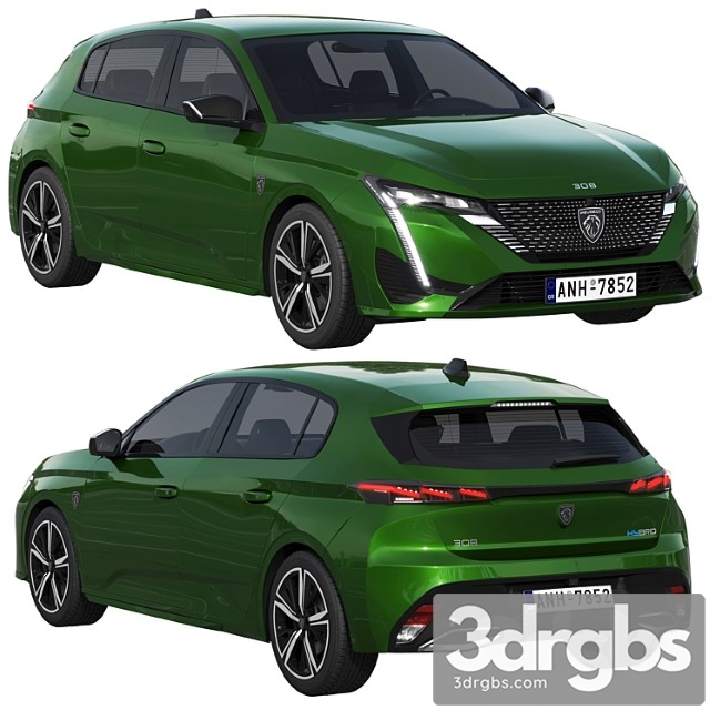 Peugeot 308 hybrid 2022 - thumbnail 1