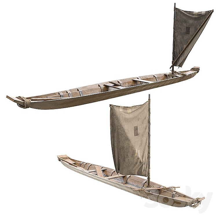 Philemon Boat 3DS Max Model - thumbnail 1