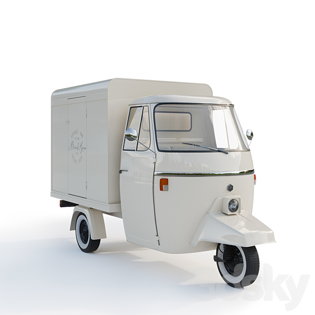 Piaggio P 501 3DS Max Model - thumbnail 4