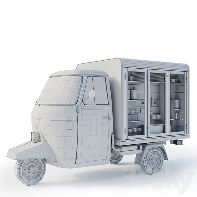 Piaggio P 501 3DS Max Model - thumbnail 5