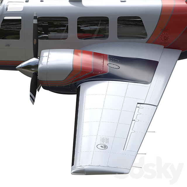 Piper Aerostar 700 3DSMax File - thumbnail 3