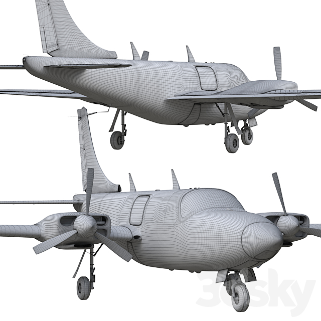 Piper Aerostar 700 3DSMax File - thumbnail 4