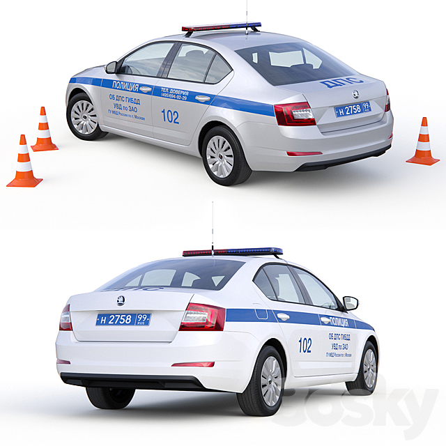 Police car (DPS) 3DSMax File - thumbnail 2