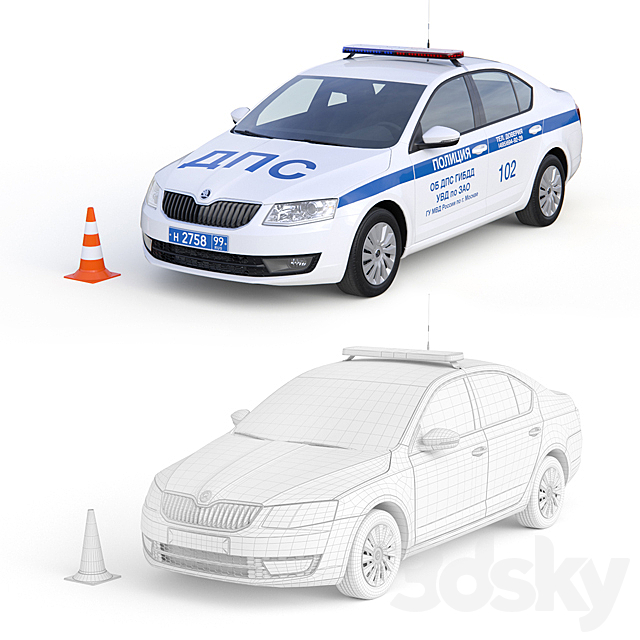 Police car (DPS) 3DSMax File - thumbnail 3