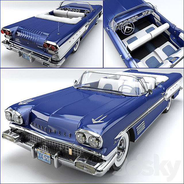 Pontiac _ Bonneville. 1958 3DSMax File - thumbnail 1