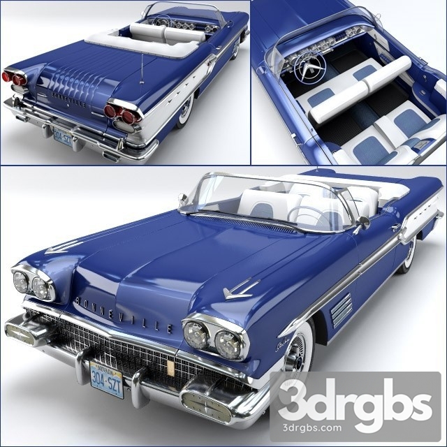 Pontiac Bonneville 1958 3dsmax Download - thumbnail 1