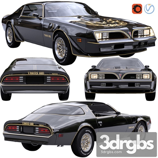 Pontiac Firebird Trans Am 1977 3dsmax Download - thumbnail 1