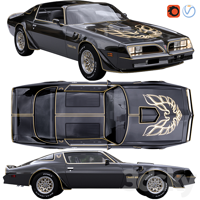 Pontiac Firebird Trans Am 1977 3DSMax File - thumbnail 2