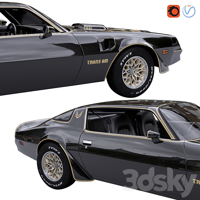 Pontiac Firebird Trans Am 1977 3DSMax File - thumbnail 3