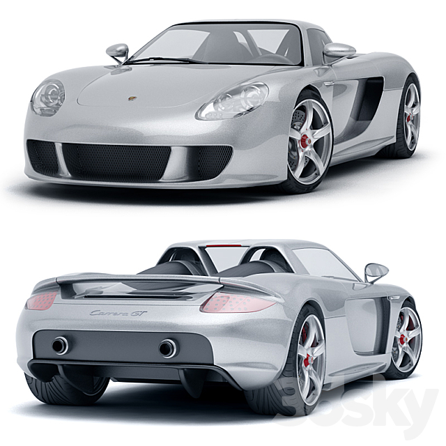 Porche Carrera GT 3DS Max Model - thumbnail 2