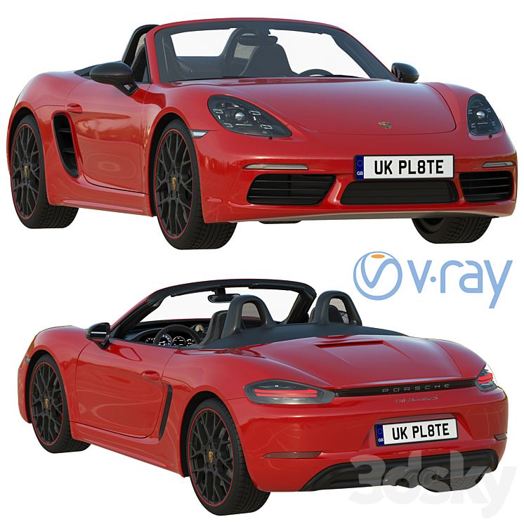 Porsche 718 Boxster S 3DS Max - thumbnail 1