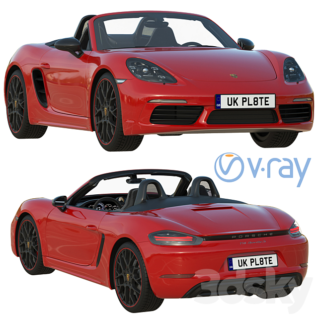 Porsche 718 Boxster S 3DSMax File - thumbnail 1