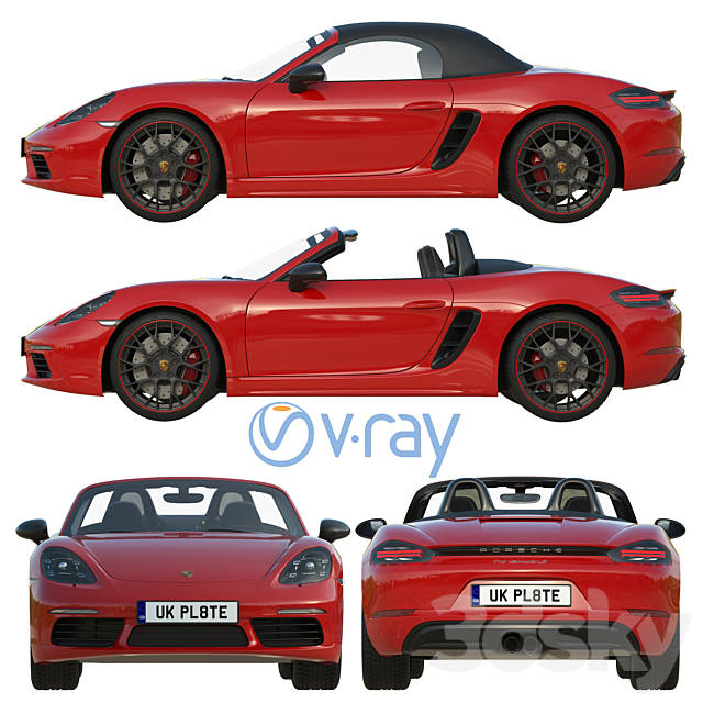 Porsche 718 Boxster S 3DSMax File - thumbnail 3