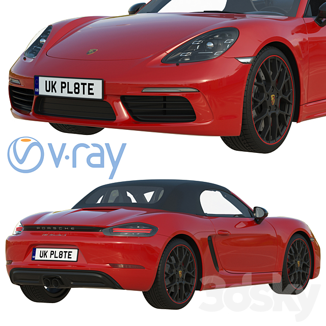 Porsche 718 Boxster S 3DSMax File - thumbnail 4