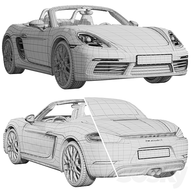 Porsche 718 Boxster S 3DSMax File - thumbnail 5