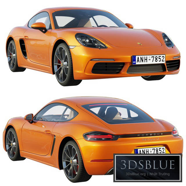 Porsche 718 Cayman S 3DS Max - thumbnail 3