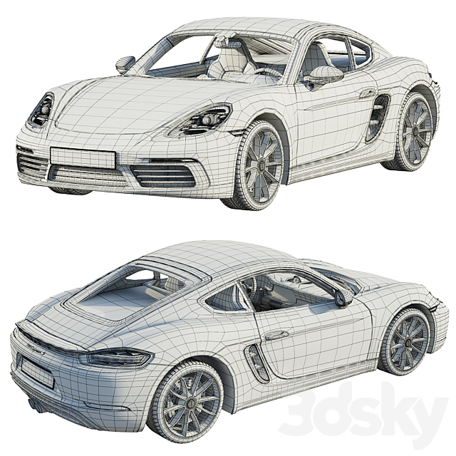 Porsche 718 Cayman S 3DSMax File - thumbnail 5