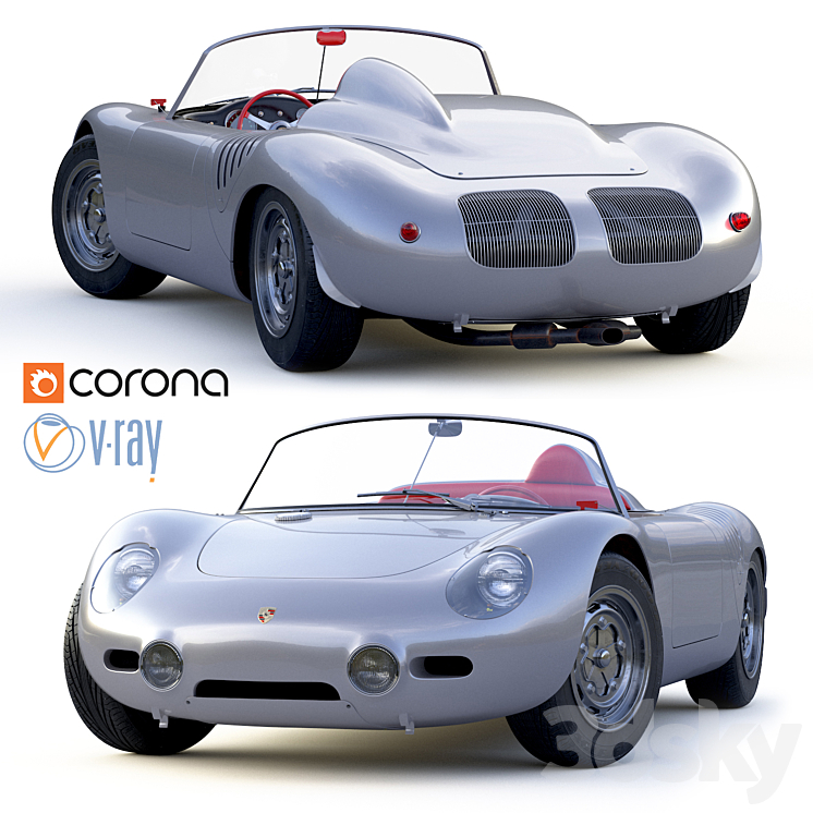 Porsche 718 Spyder RS 1960 3DS Max Model - thumbnail 1