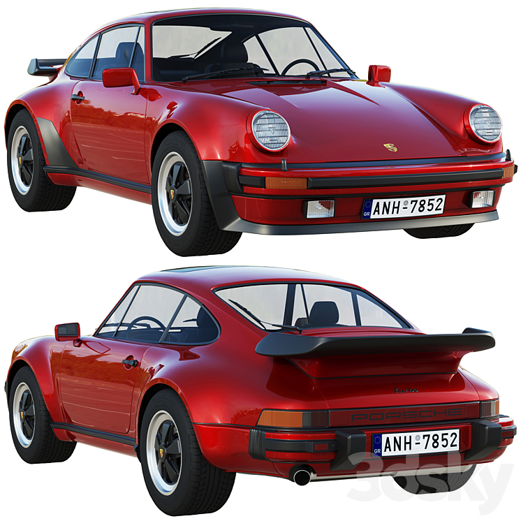 Porsche 911 930 Turbo 1975 – 1989 3DS Max - thumbnail 1