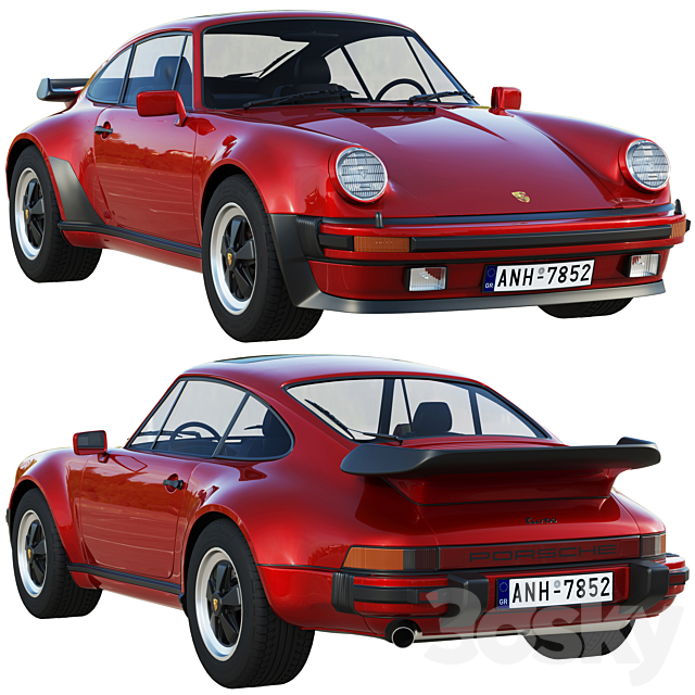 Porsche 911 930 Turbo 1975 – 1989 3DS Max Model - thumbnail 1