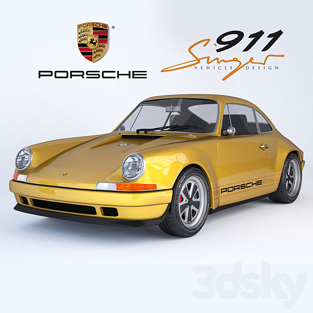 Porsche 911 by Singer 3ds Max - thumbnail 1