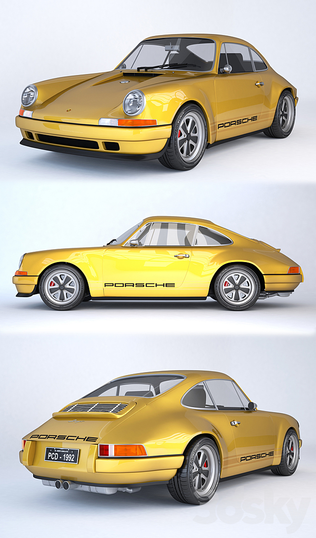 Porsche 911 by Singer 3ds Max - thumbnail 2