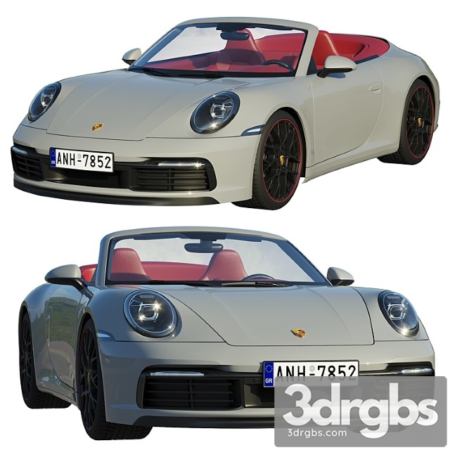 Porsche 911 carrera cabriolet 2019 3dsmax Download - thumbnail 1