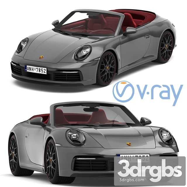 Porsche 911 carrera cabriolet 2019_2 3dsmax Download - thumbnail 1