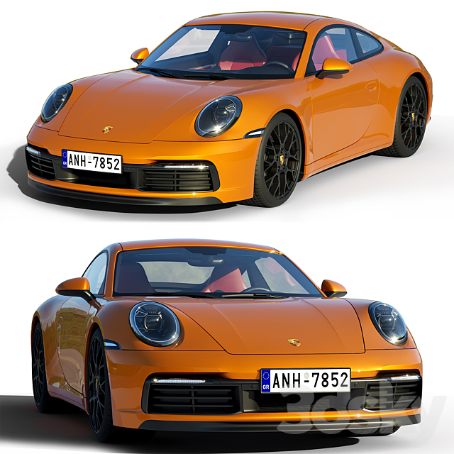 Porsche 911 carrera S 2019 3DSMax File - thumbnail 1